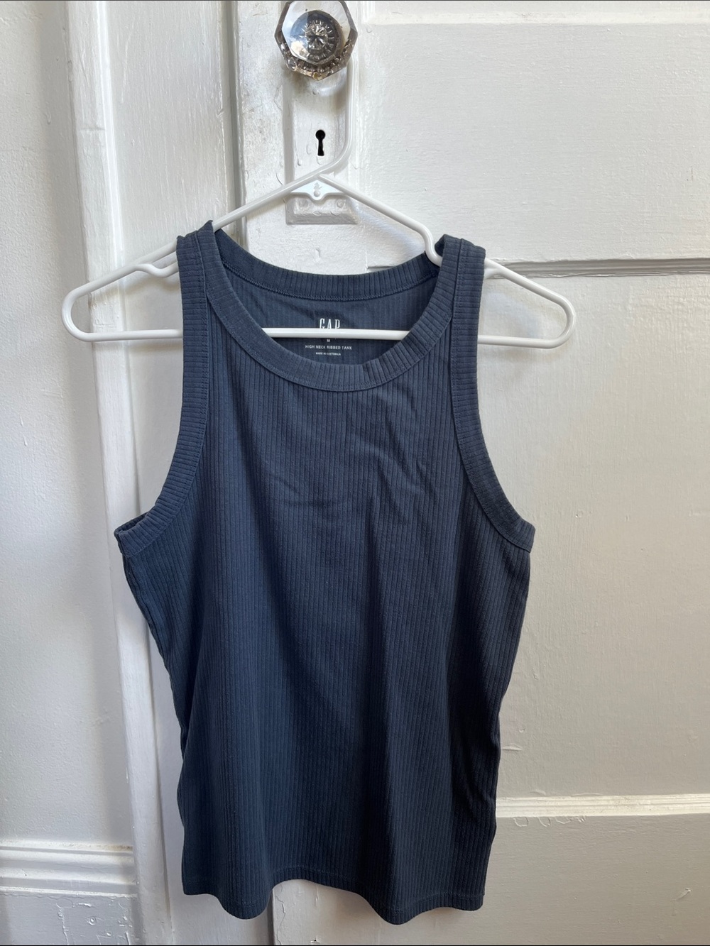 GAP Navy Ribbed Crewneck Tank
